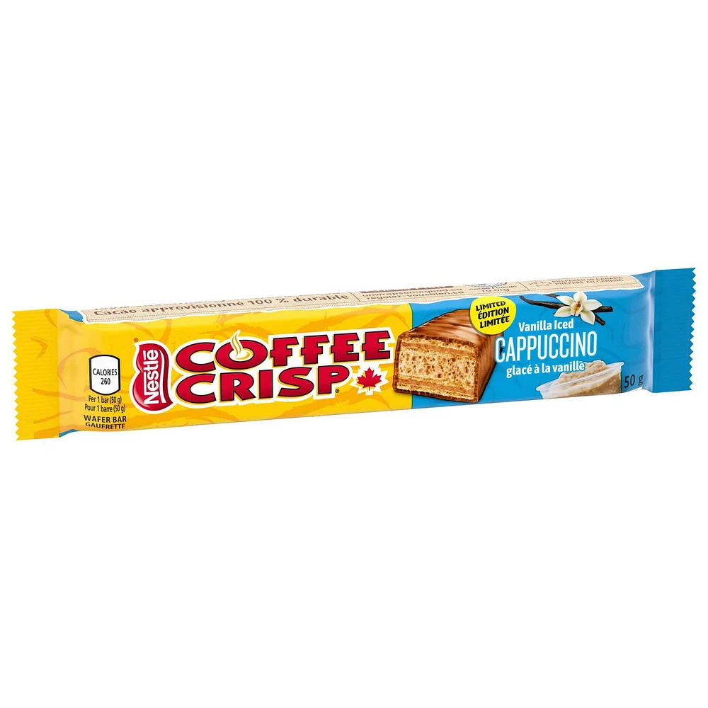 NESTLÉ COFFEE CRISP Vanilla Iced Cappuccino Wafer Bar (50 g)