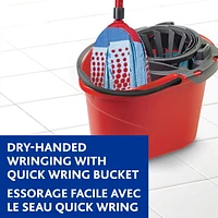 Vileda SuperTwist 3Action Mop & QuickWring Bucket System with 1 Extra Mop Refill