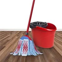 Vileda SuperTwist 3Action Mop & QuickWring Bucket System with 1 Extra Mop Refill