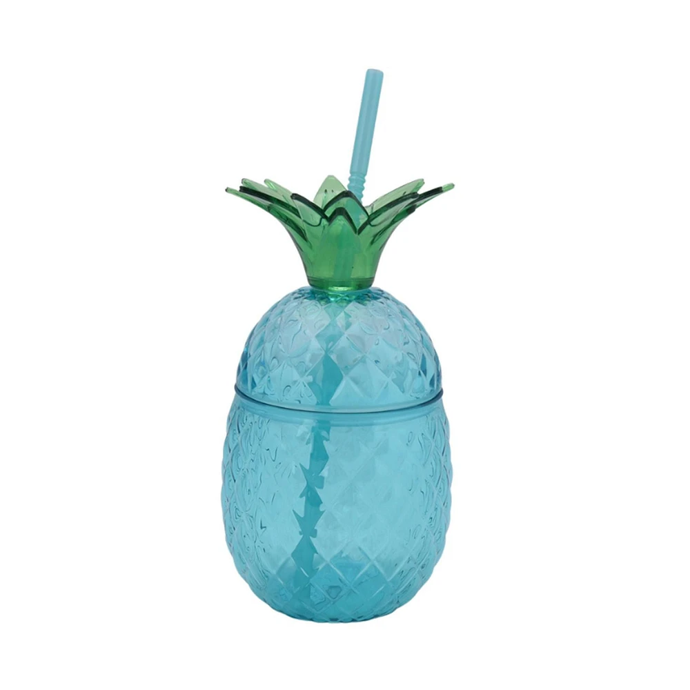 Mainstays Teal Plastic Pineapple Sipper Tumbler