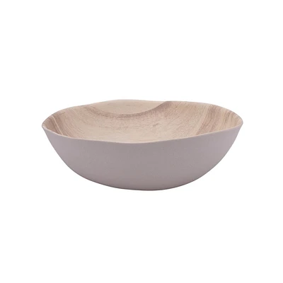 HomeTrends Bamboo Melamine Round Serve Bowl