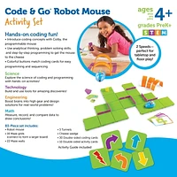 Learning Resources Code & Go Robot Mouse Activity Set, Screen-Free Early Coding Toy For Kids, Interactive STEM Coding Pet, Programs up to 40 Steps, 83 Pieces, Ages 4+