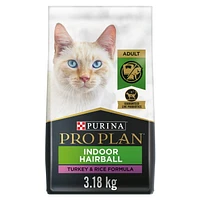 Purina Pro Plan Indoor Hairball Turkey & Rice Formula, Dry Cat Food