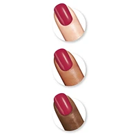 Sally Hansen Miracle Gel, vernis à ongles en gel, vernis à ongles résistant à l'écaillage, dure jusqu'à 8 jours Réussissez une manucure* qui dure jusqu’à 8 jours depuis le confort de votre domicile grâce au Sally Hansen Miracle Gel™. Notre vernis à ongles simili-gel 100 % végétalien vous donne des résultats de qualité professionnelle en 2 étapes simples (vernis + couche de finition)