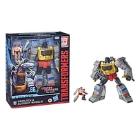 Transformers Toys Studio Series 86-06 Leader Class The Transformers: The Movie 1986 Grimlock and Autobot Wheelie Action Figure - Ages 8 and Up, 8.5-inch