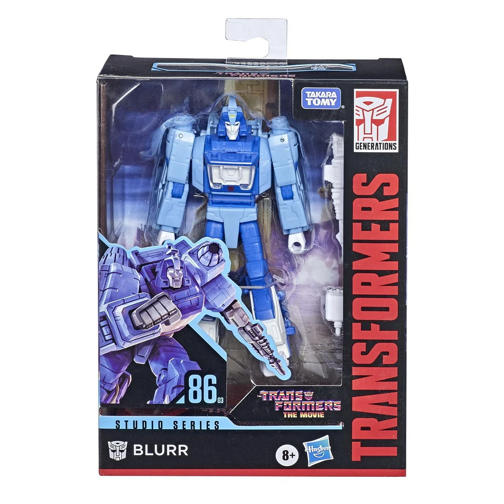 Transformers Toys Studio Series 86-03 Deluxe Class The Transformers: The Movie 1986 Blurr Action Figure - Ages 8 and Up, 4.5-inch