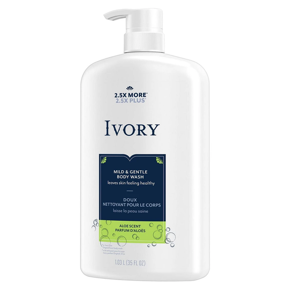 Ivory Gentle Body Wash, Notes of Aloe, 1035ML