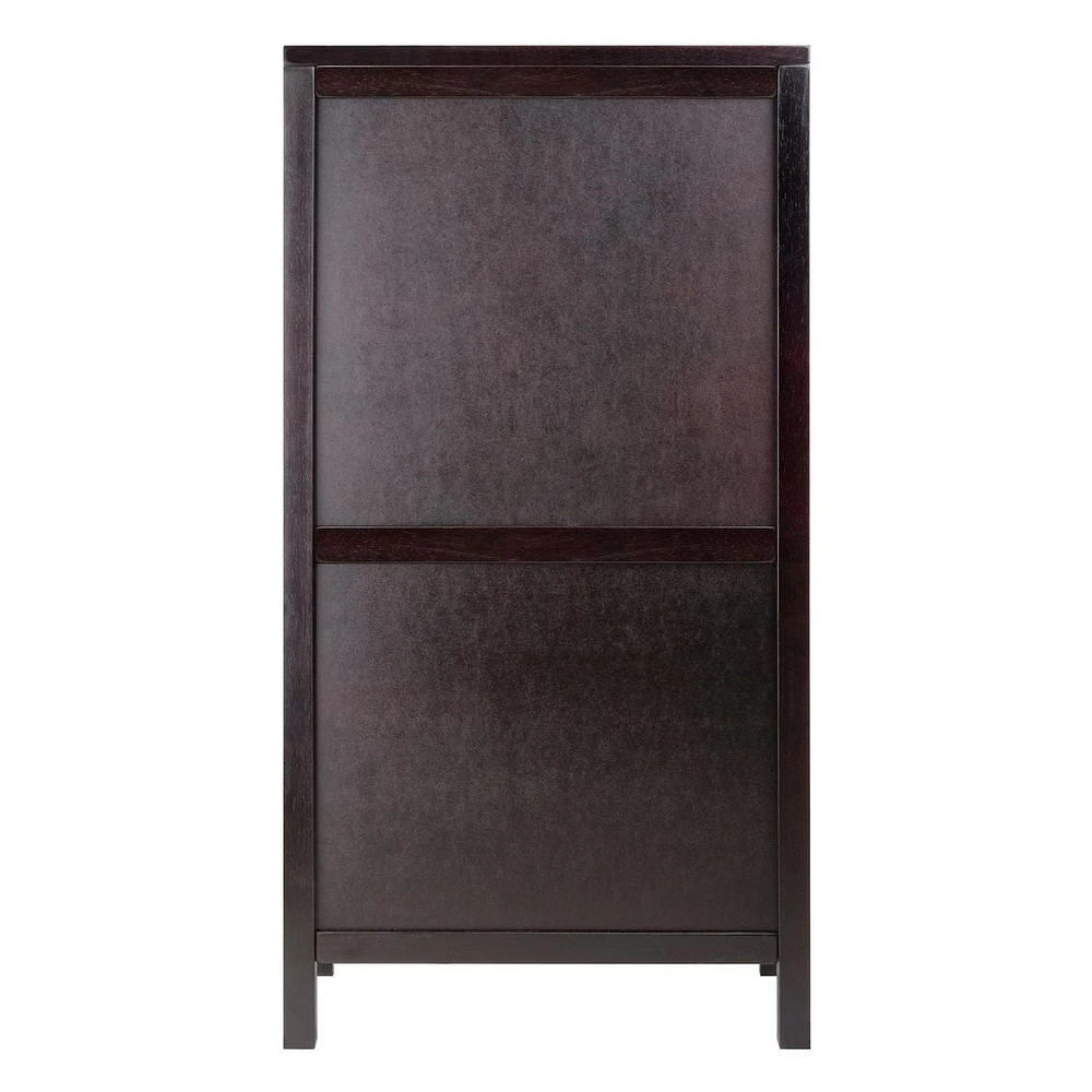 92745- Ancona Modular Wine Cabinet with One Drawer, Glass Rack, X Shelf