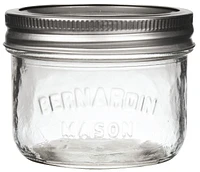 Bernardin Mason Jars with Wide Mouth Lids and Bands, 250 ml, 12 Count