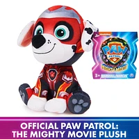 PAW Patrol: The Mighty Movie, Mighty Pups Marshall Plush Toy, 7-Inch Tall, Premium Stuffed Animals, Kids Toys for Boys and Girls 3+