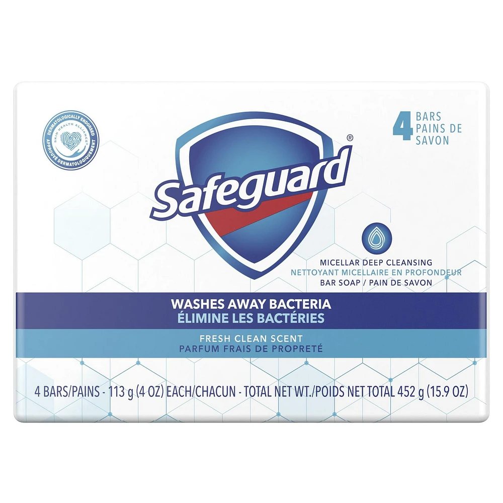 Safeguard Bar Soap Fresh Clean Scent, 452G