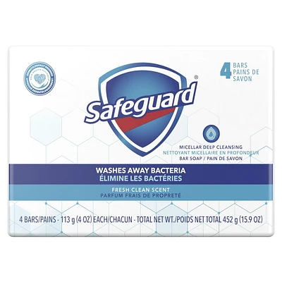 Safeguard Bar Soap Fresh Clean Scent, 452G