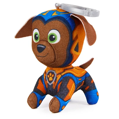 PAW Patrol: The Mighty Movie, 4-Inch Tall Mighty Pups Zuma Plush Toy, Miniature Stuffed Animals with Keychain Clip, Kids Toys for Boys and Girls 3+