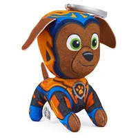 PAW Patrol: The Mighty Movie, 4-Inch Tall Mighty Pups Zuma Plush Toy, Miniature Stuffed Animals with Keychain Clip, Kids Toys for Boys and Girls 3+