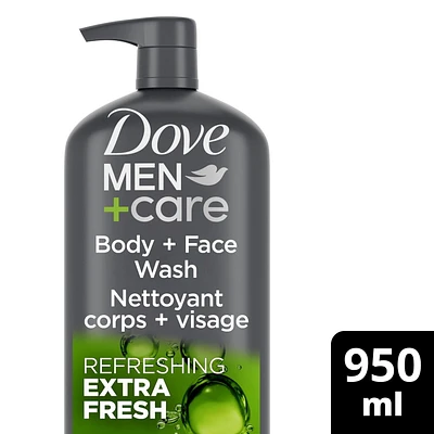 Dove Men+Care Extra Fresh with Micromoisture Technology Body and Face Wash, 950ml