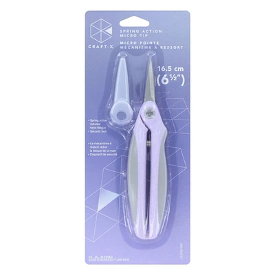 Craft X Spring Action Micro Tip, CraftX MicroTip Spring Scissor. Spring lock. 6.5"