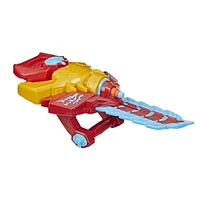 Marvel Avengers Mech Strike Monster Hunters Iron Man Monster Blast Blade Roleplay Toy with 3 NERF Darts, Toys for Kids Ages 5 and Up, Ages 4 and up.