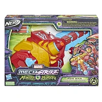 Marvel Avengers Mech Strike Monster Hunters Iron Man Monster Blast Blade Roleplay Toy with 3 NERF Darts, Toys for Kids Ages 5 and Up, Ages 4 and up.