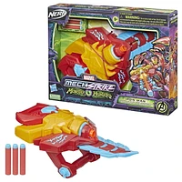 Marvel Avengers Mech Strike Monster Hunters Iron Man Monster Blast Blade Roleplay Toy with 3 NERF Darts, Toys for Kids Ages 5 and Up, Ages 4 and up.