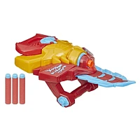 Marvel Avengers Mech Strike Monster Hunters Iron Man Monster Blast Blade Roleplay Toy with 3 NERF Darts, Toys for Kids Ages 5 and Up, Ages 4 and up.