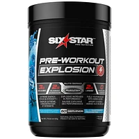 Six Star Preworkout Explosion, Pre Workout Powder for Men and Women with Creatine Monohydrate and Beta Alanine for Energy, Focus and Intensity, Energy Powder, Blue Raspberry (60 Servings), 418g, 60 serving