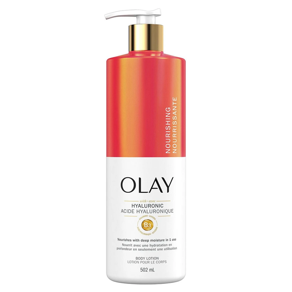 Olay Nourishing & Hydrating Body Lotion with Hyaluronic Acid, 502 mL Pump