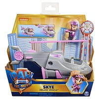 PAW Patrol, Skye’s Deluxe Movie Transforming Toy Car with Collectible Action Figure, Kids Toys for Ages 3 and up, PAW Patrol Movie Toys