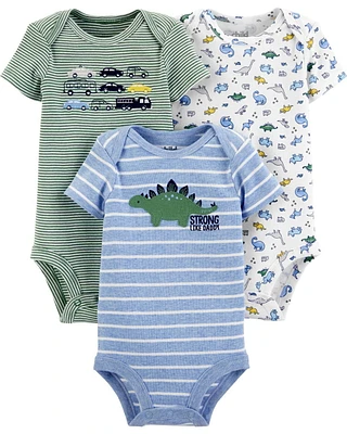 Child of Mine made by Carter's 3 Pack Newborn Boys Bodysuits - Dino