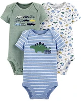 Child of Mine made by Carter's 3 Pack Newborn Boys Bodysuits - Dino