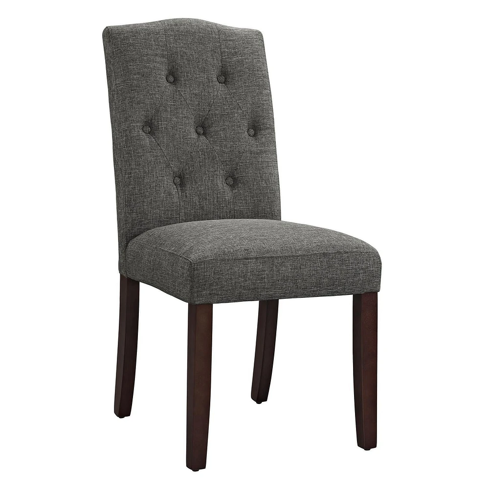 Parsons Upholstered Tufted Dining Chair, Gray