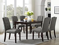 Parsons Upholstered Tufted Dining Chair, Gray