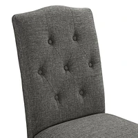 Parsons Upholstered Tufted Dining Chair, Gray