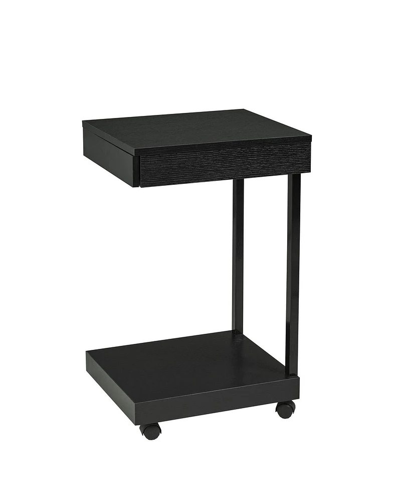 Laptop Stand with Castors, Black