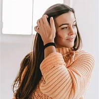 GIMME Hair Bands for Thick Hair, Black, 5 Ct, No Breaks, Seamlessly Soft!