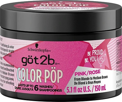 Schwarzkopf Göt2b Color Pöp Intense Color & Care Mask Pink 150 ml, Intense color & care mask