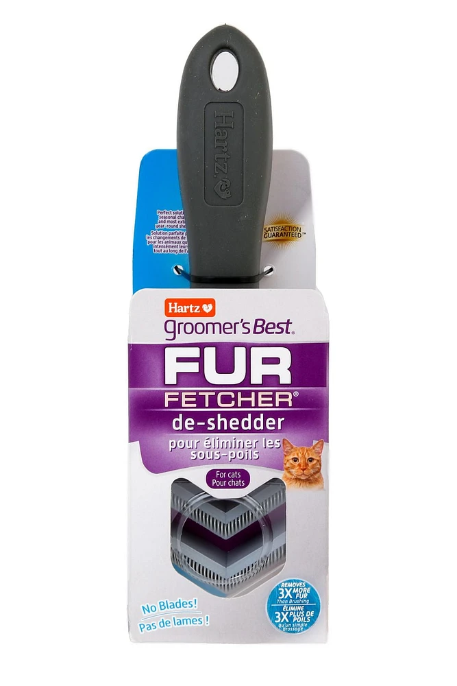 Hartz Groomers Best Fur Fetcher De-Shedder pour chats Outil de démuage Hartz pour chats
