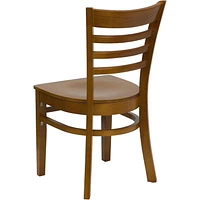 2 Pk. HERCULES Series Ladder Back Cherry Wood Restaurant Chair