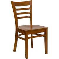 2 Pk. HERCULES Series Ladder Back Cherry Wood Restaurant Chair