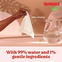 Huggies Natural Care Sensitive Baby Wipes, UNSCENTED, 1 Flip Top Pack, 56 Wipes, 56 Wipes