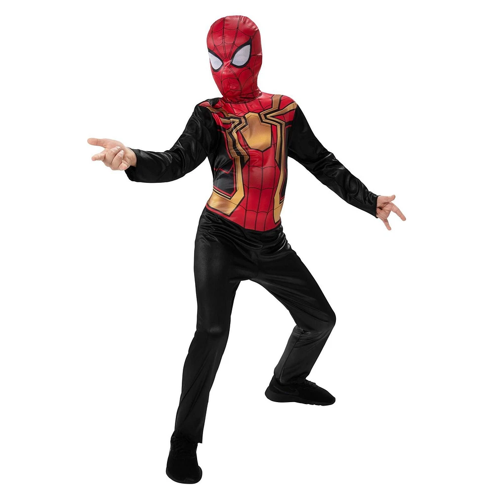 MARVEL’S SPIDER-MAN INTEGRATED SUIT YOUTH COSTUME - Poly Jersey Jumpsuit with Fabric Mask 