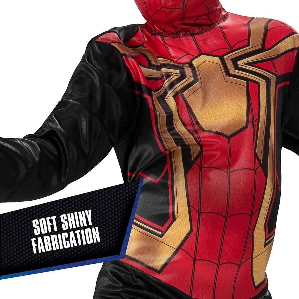 MARVEL’S SPIDER-MAN INTEGRATED SUIT YOUTH COSTUME - Poly Jersey Jumpsuit with Fabric Mask 