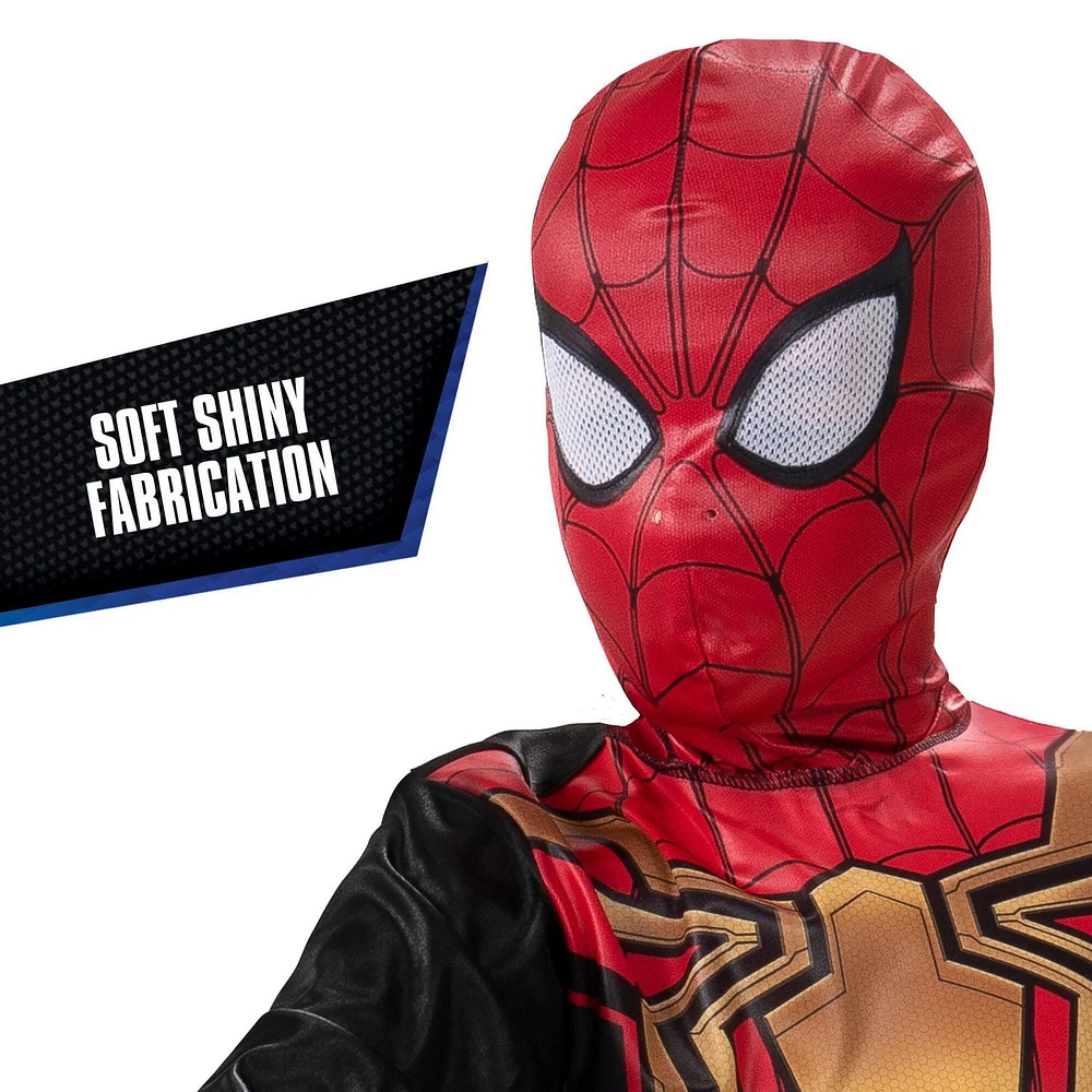 MARVEL’S SPIDER-MAN INTEGRATED SUIT YOUTH COSTUME - Poly Jersey Jumpsuit with Fabric Mask 