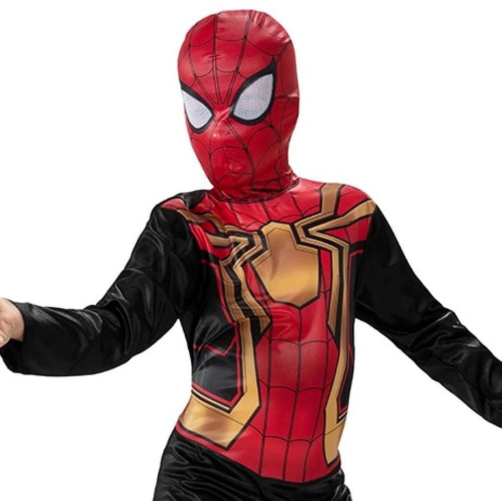 MARVEL’S SPIDER-MAN INTEGRATED SUIT YOUTH COSTUME - Poly Jersey Jumpsuit with Fabric Mask 