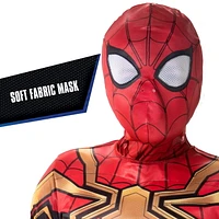 MARVEL’S SPIDER-MAN INTEGRATED SUIT QUALUX COSTUME (CHILD) - Poly Jersey Jumpsuit Stuffed with Polyfill and Fabric Mask