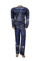 MARVEL Adaptive Black Panther Youth Costume - Printed Jumpsuit with Tube Access, Roomier Legs, and Fabric Half Mask