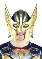 MARVEL Adult Thor Costume - Printed Jumpsuit with Special Padding, Cape, and 3D Plastic Mask