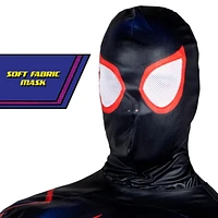 MARVEL’S MILES MORALES QUALUX COSTUME (ADULT) - Poly Jersey Jumpsuit Stuffed with Polyfil and Fabric Mask