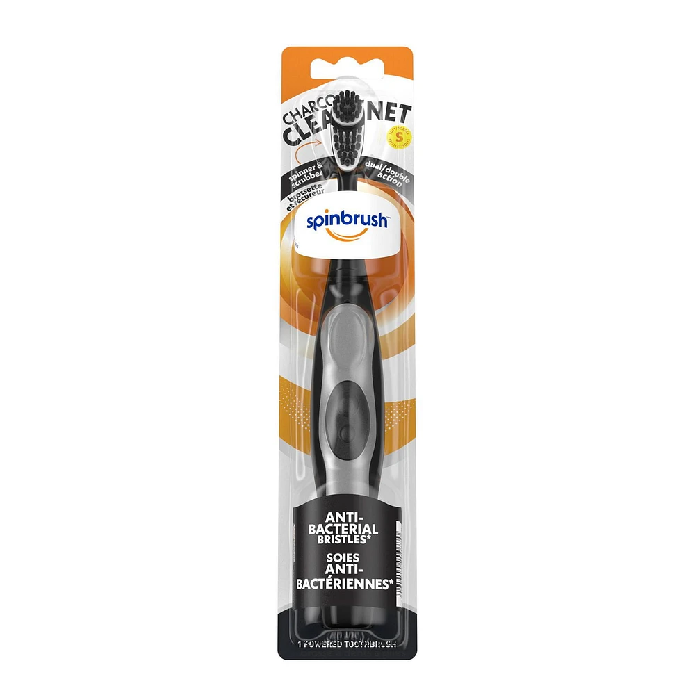 Brosse à dents Spinbrush CHARCOAL CLEAN 1 brosse à dents à piles
