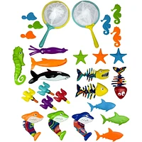 Play Day Pool Party Dive Play Pack 28 Piece Underwater Diving Toy Set