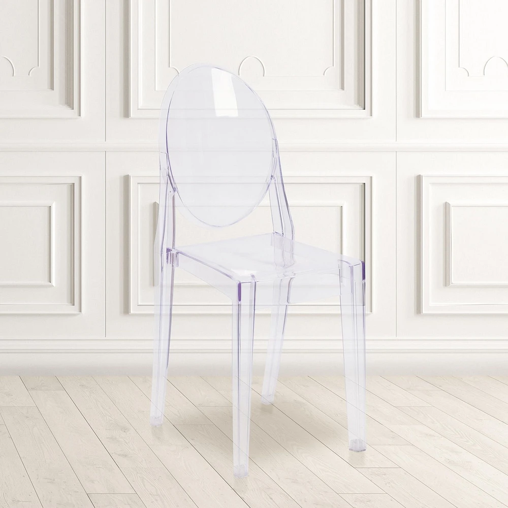 4 Pk. Ghost Side Chair in Transparent Crystal